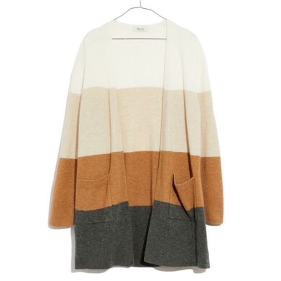 Madewell color block long cardigan Size S - Picture 5 of 5